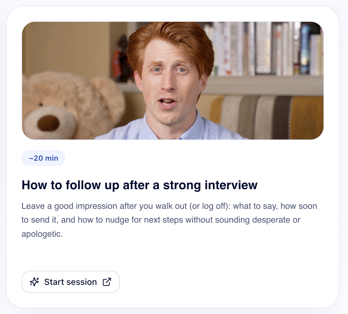 Career coaching role-play with an AI coach